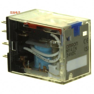 MY4IN DC24 (S) -原装[RELAY GEN PURPOSE 4PDT 3A 24V可插
