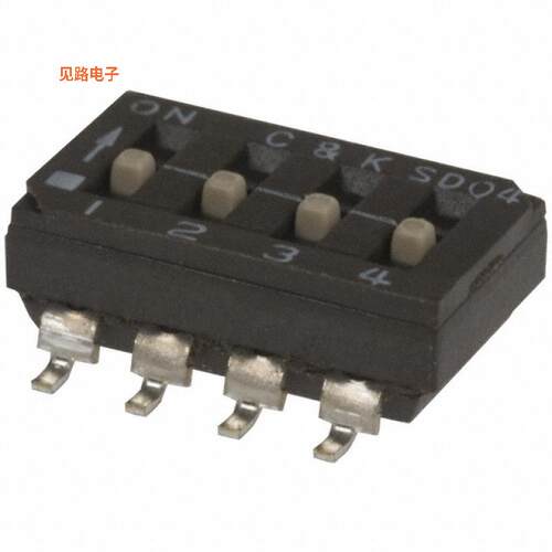 SD04H1SBR -[全新SWITCH SLIDE DIP SPST 0.1A 25V]