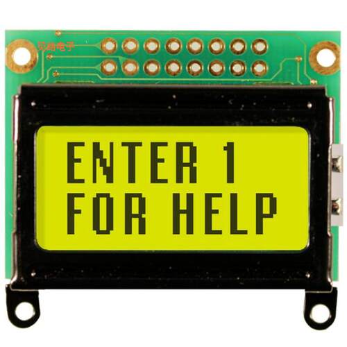 NHD-0208AZ-FL-YBW -[全新LCD MOD 16DIG 8X2 TRANSF YLW/GRN]