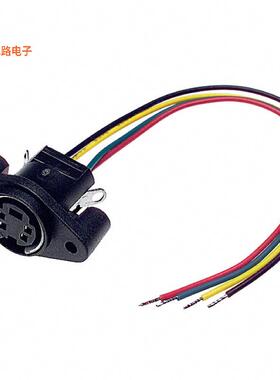 MD-40PL100 -[全新CONN RCPT FMALE MINI DIN 4P WIRE]