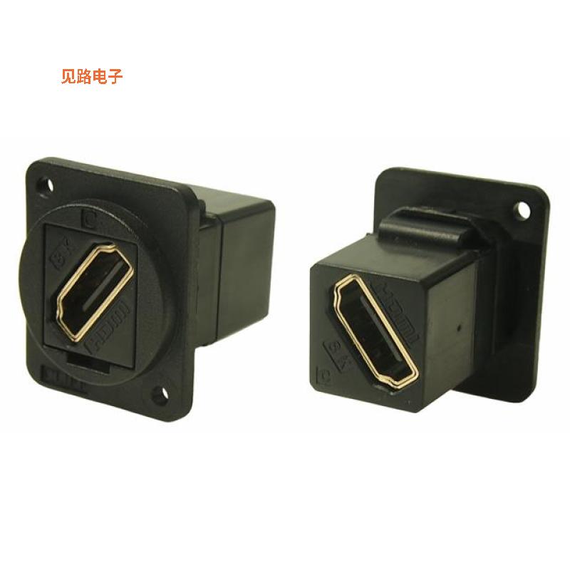 CP30288X -原装[FT 8K HDMI F-F GOLD PLAIN HOLEHDMI，插座