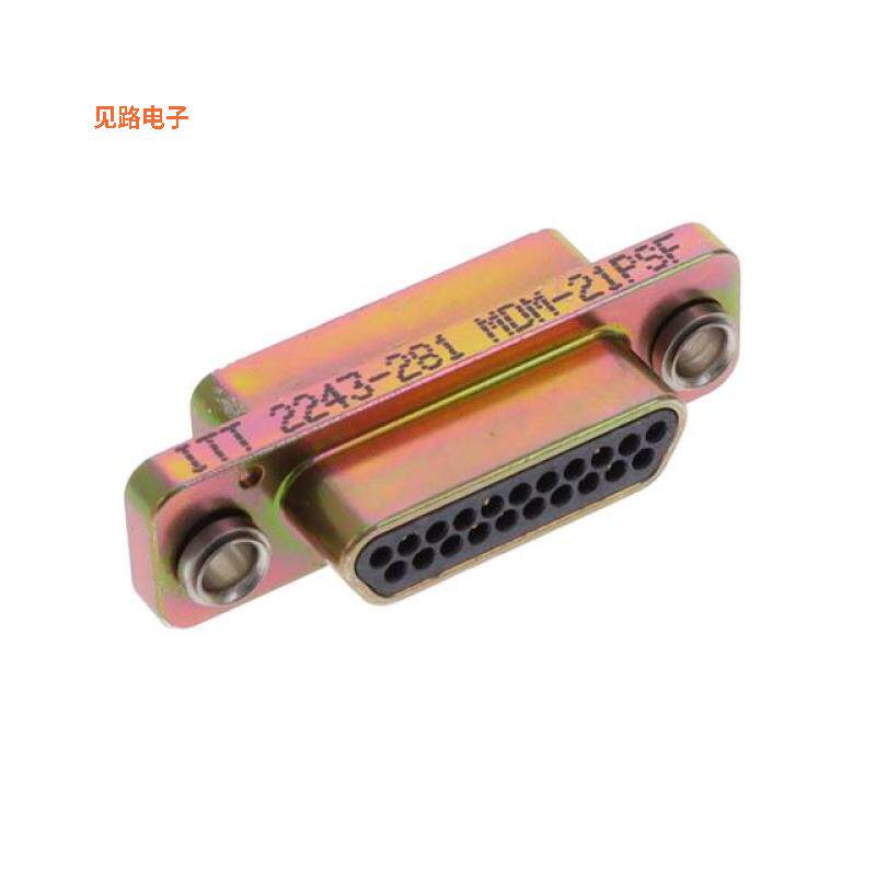 MDM-21PSF -原装[CONN MICRO-D PLUG 21POS PNL MNTD 型，微型 D