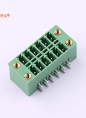 DB2ERHBM-3.81-2*6P-GN -[原装插拔式接线弯插,P=3.81mm