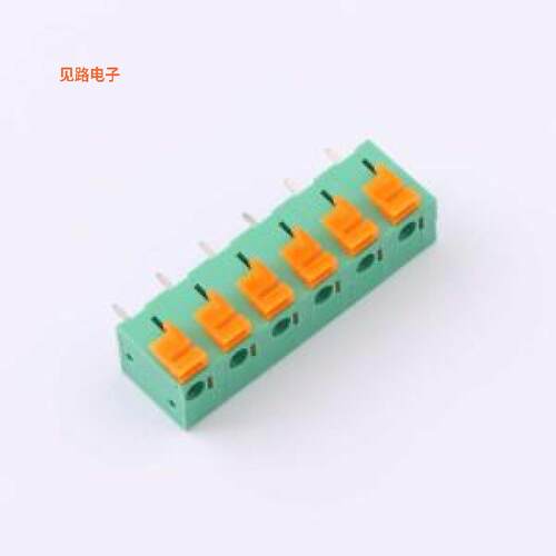 MX142V-7.62-06P-GN01-Cu-A -[原装弹簧式接线插件,P=7.62mm