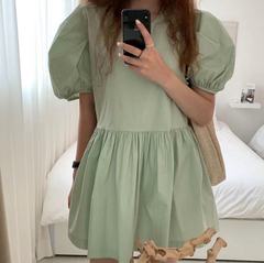 Small bubble sleeve dress
