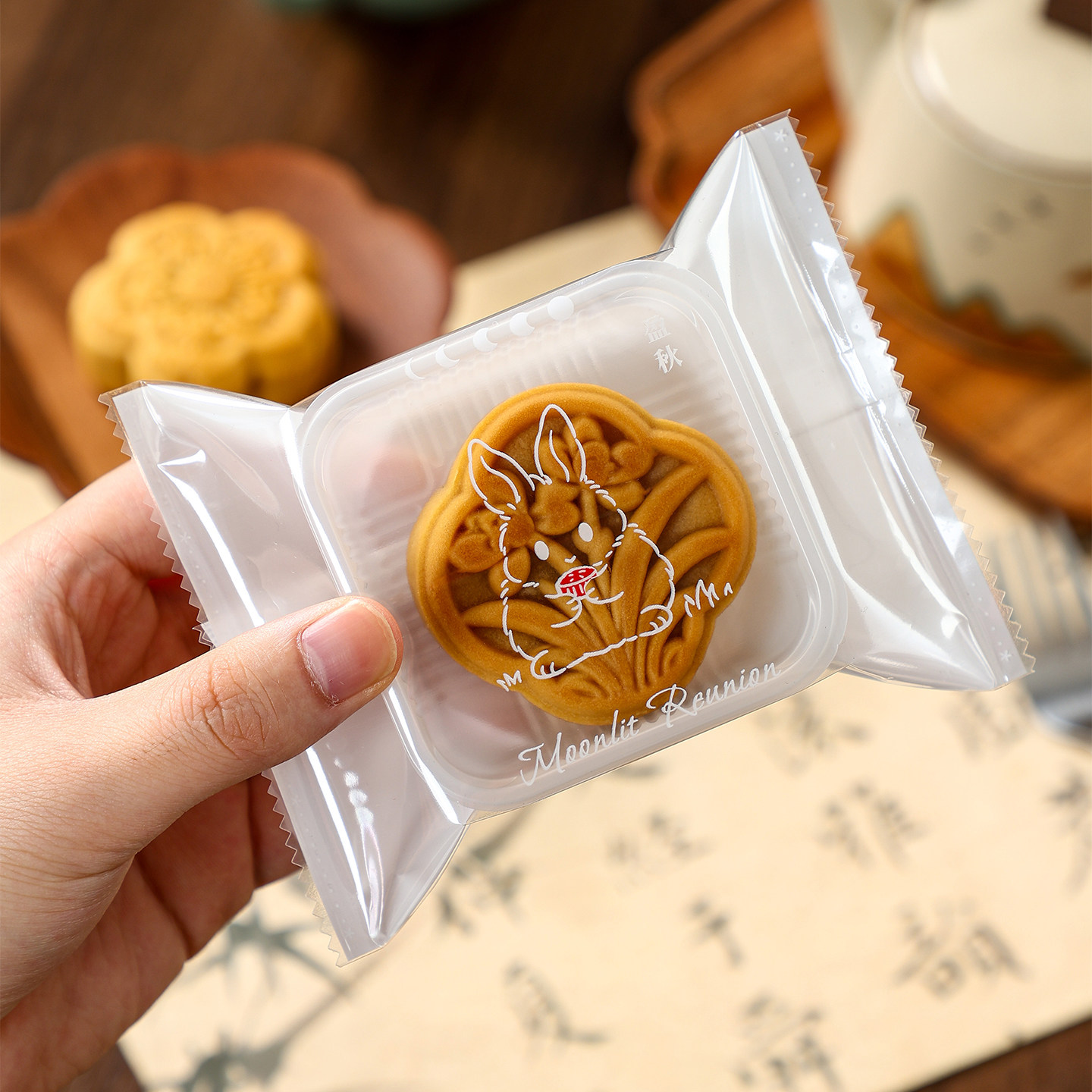 新款加厚月饼包装袋蛋黄酥50g75g