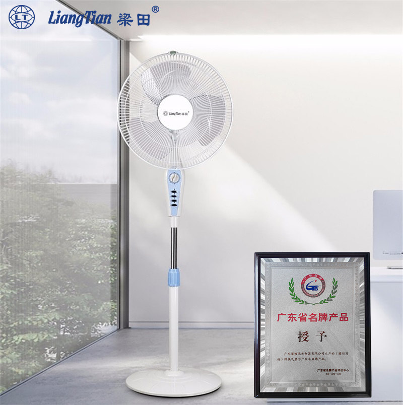 梁田电风扇落地扇静音家用立式宿舍办公室机械定时16寸 一级能效