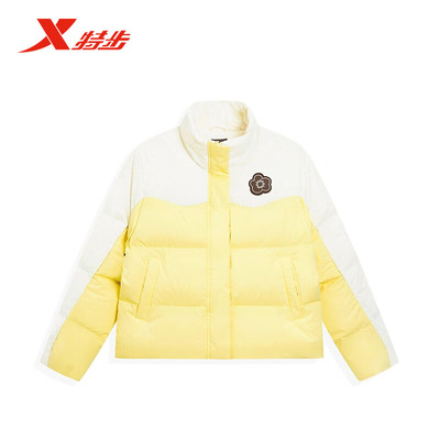 特步女士羽绒服2025年冬季新款