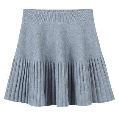 大码针织半身裙短裙a字裙百褶裙