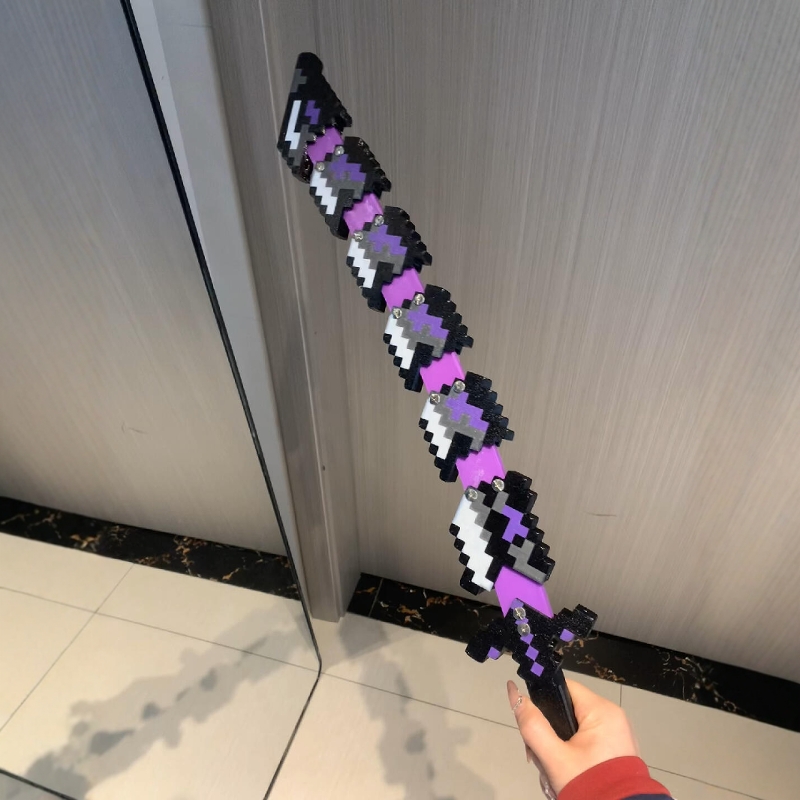 我的世界烦人的村民系列周边噬魂蛇刃战神之刃3D打印玩具武器摆件
