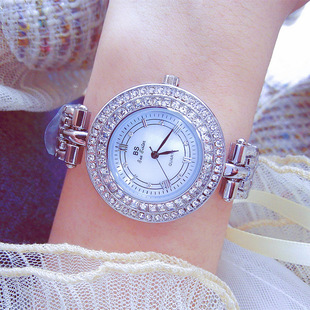 2026年新款正品BS女士手表时尚潮流防水韩国热销外贸链表奢华满钻