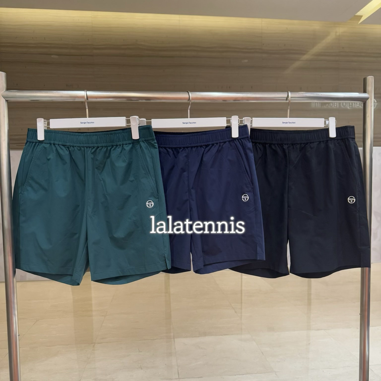 韩国直邮｜SergioTacchini网球系列男士弹性速干短裤｜25春夏