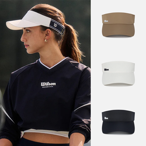 韩国直邮 Wilson威尔胜26春夏女款GlowVeil高帽型弹力网球空顶帽