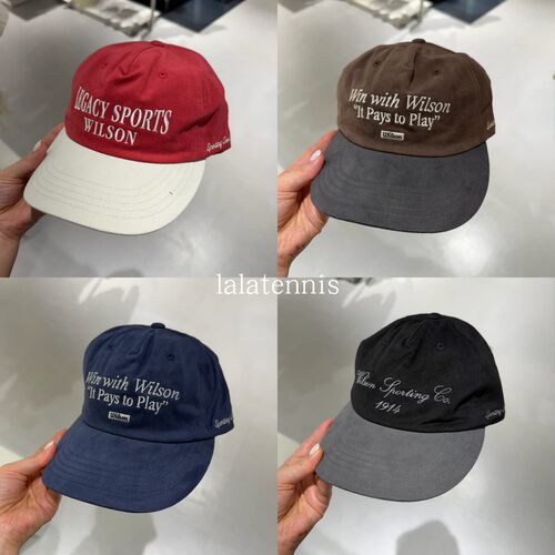 韩代 Wilson威尔胜26秋季运动休闲DadFit深帽身文字图案棒球帽