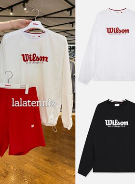 韩国直邮｜wilson网球运动男女同款大LOGO梭织圆领长袖｜26春夏