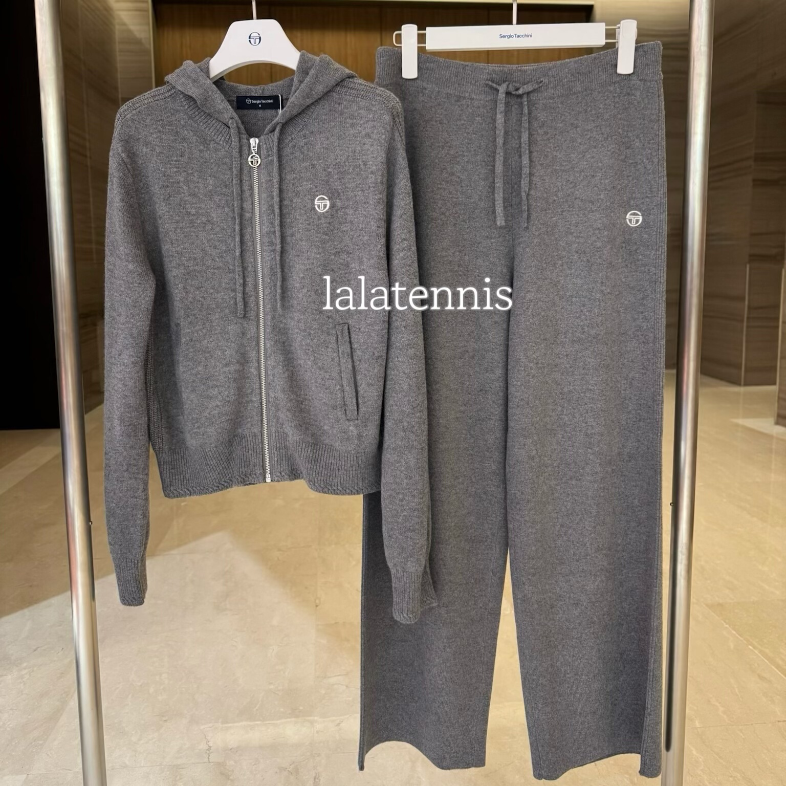 韩代｜SergioTacchini女士羊绒针织连帽开衫&针织宽松裤｜25秋冬