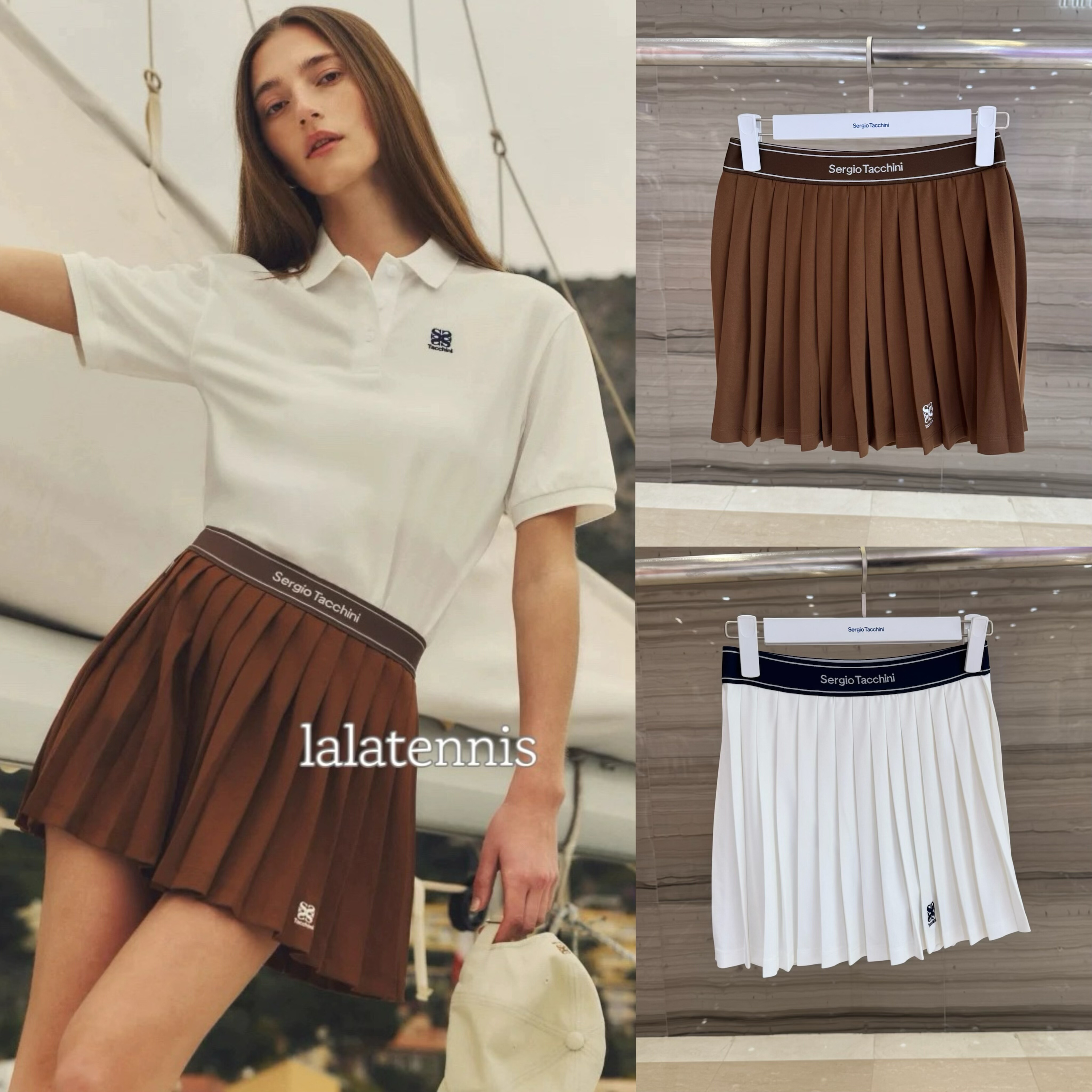 韩国直邮｜[SERGIOTACCHINI X SATUR]网球系列经典款速干百褶裙