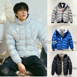 韩代｜Wilson25秋冬南柱赫同款男士网球运动超轻量连帽羽绒外套