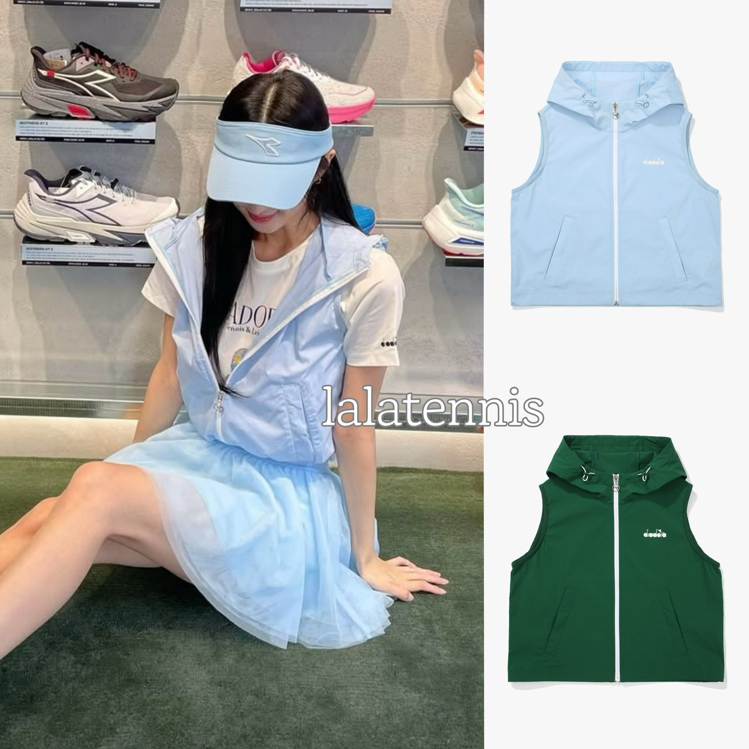 韩国直邮｜迪亚多娜女士轻量弹性梭织Cool Wave连帽背心｜25春夏