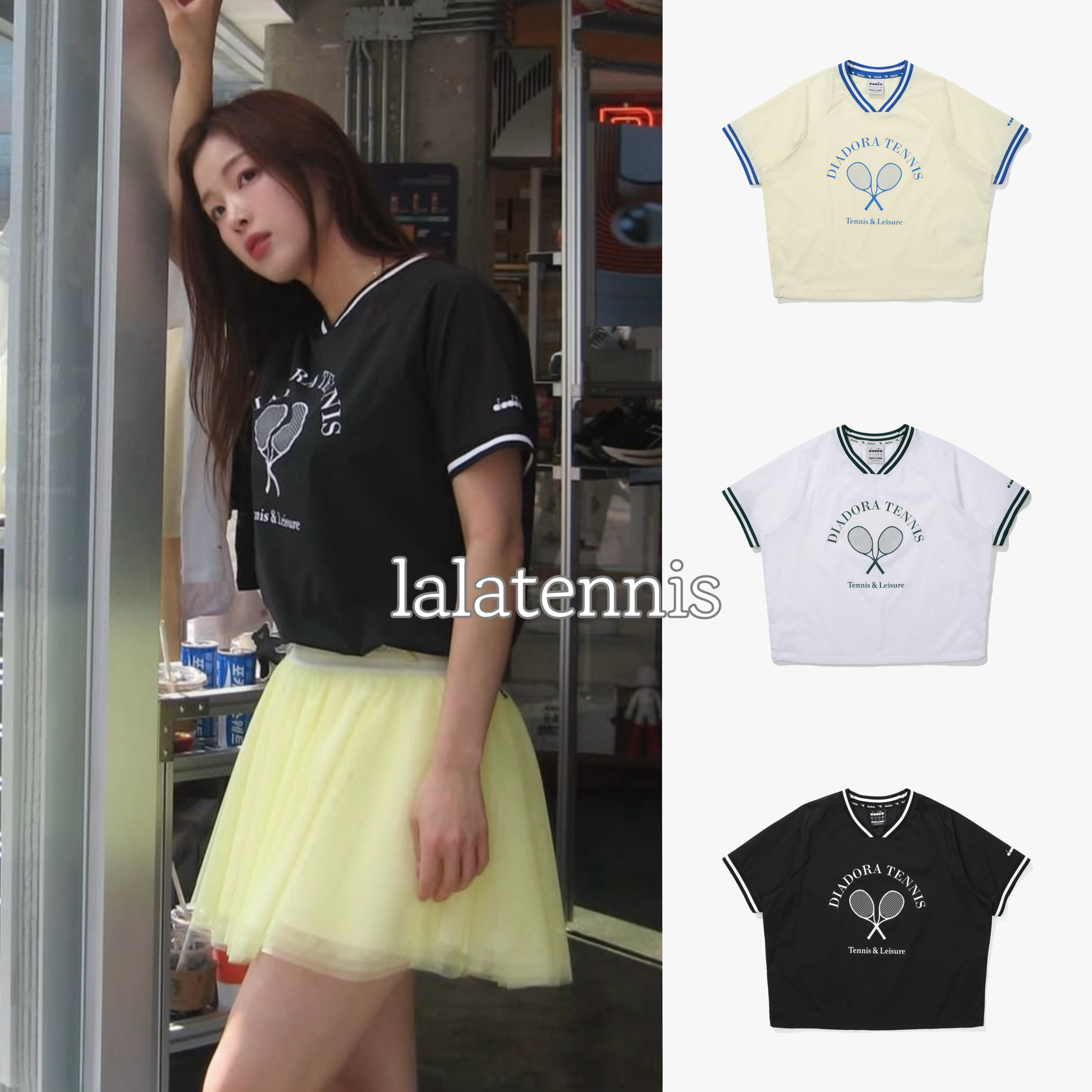 韩国代购｜迪亚多娜网球系列女士速干V领腰部抽绳T恤｜限时优惠,运动/瑜伽/健身/球迷用品,网球上装,淘宝优惠券,粉丝福利购,淘宝优惠卷