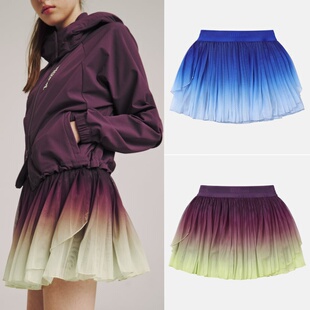 韩国直邮｜威尔胜wilson25年新网球系列速干渐变色双层百褶纱纱裙