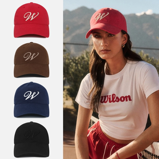 韩国直邮 Wilson威尔胜26春夏男女同款Wonder简约百搭复古网球帽