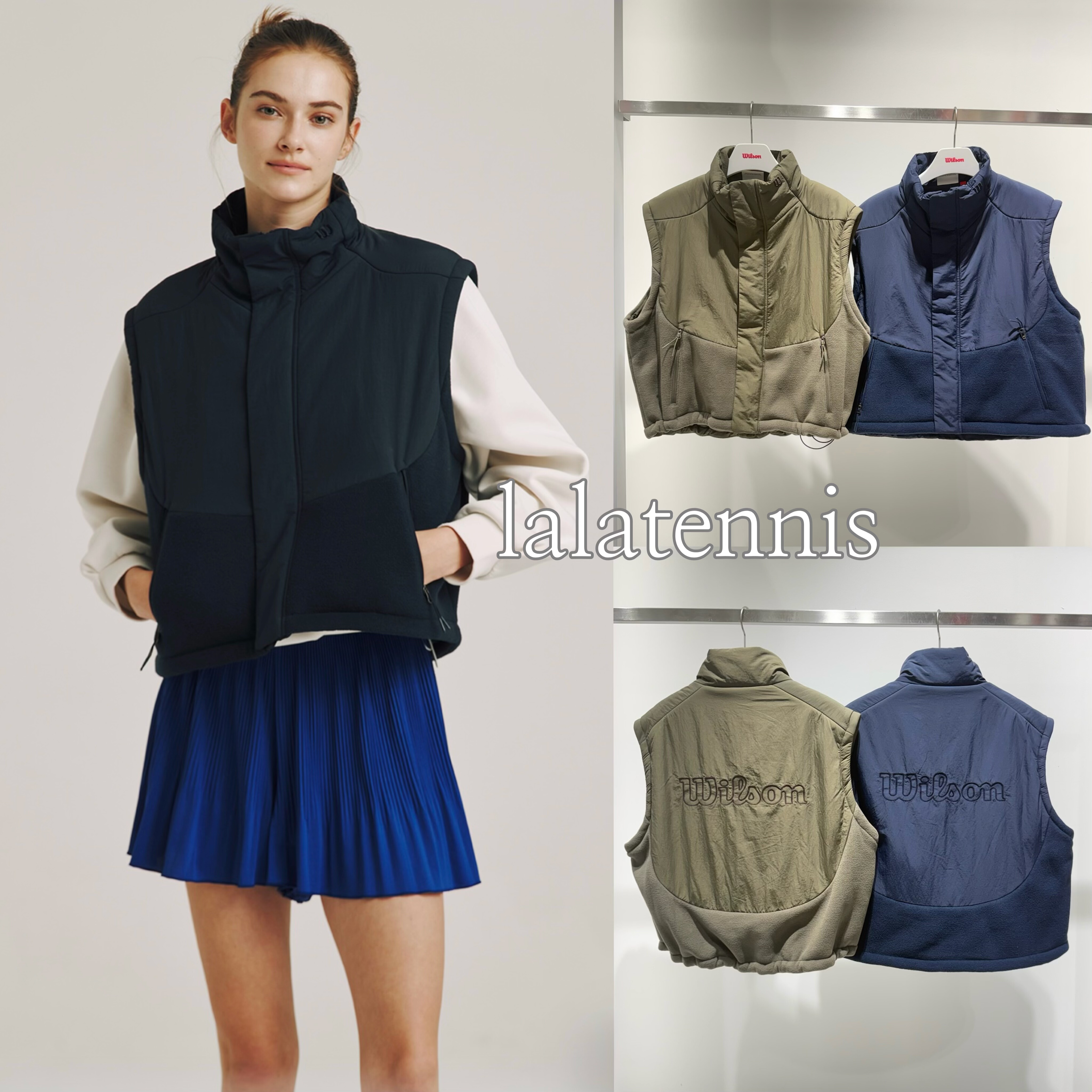 韩国直邮｜威尔胜Wilson网球运动女装摇粒绒宽松保暖马甲｜25fw
