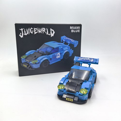 juice wrld积木拼装GTR跑车益智玩具摆件