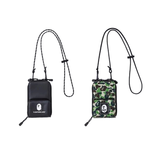 外星伴侣BAPE日本杂志附录猿人头迷彩黑色斜跨手机护照收纳包