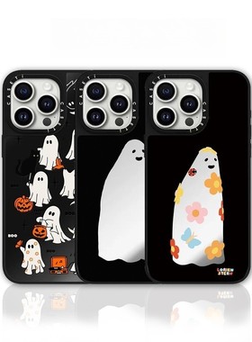 CASE联名万圣节幽灵鬼鬼iphone17promax手机壳适用苹果16pro个性15可爱镜面14创意13MagSafe磁吸12防摔保护套
