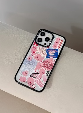 CASET联名小海狸loopy适用ihpone17promax手机壳苹果16pro百搭15可爱14少女13镜面MagSafe磁吸12亚克力保护套