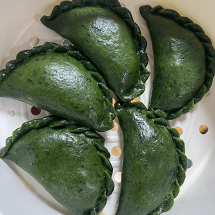 艾草饺子浙江桐庐特产艾草青团手工艾叶粿艾叶粿糕点农家清明点心