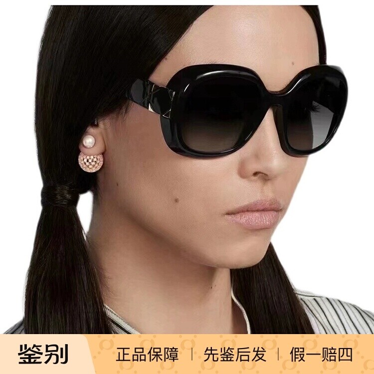 DIOR迪奥太阳眼镜女款复古圆框大框瘦脸墨镜送包包LADY 9522 R2F