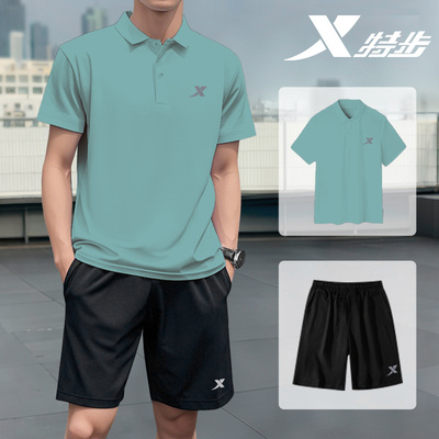 夏季运动套装POLO衫短裤