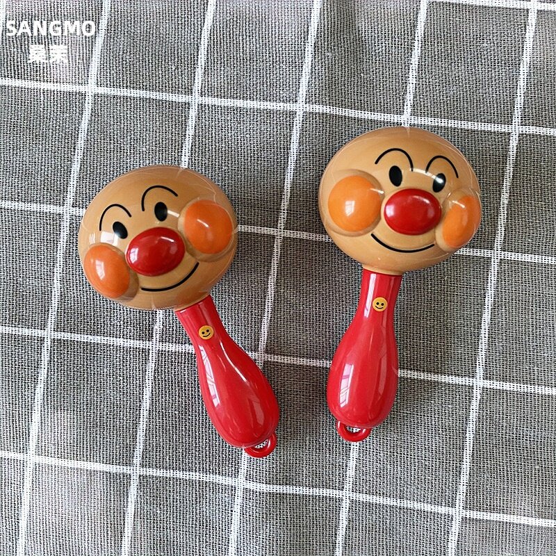 面包超人婴儿摇铃沙锤红色新生宝宝拨浪鼓安抚玩具0-6-12个月抓握