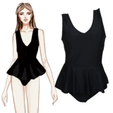 Купальник, боди, европейский стиль, V-образный вырез, по фигуре