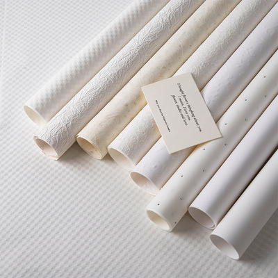 新款创意白色系花束包装纸包花纸