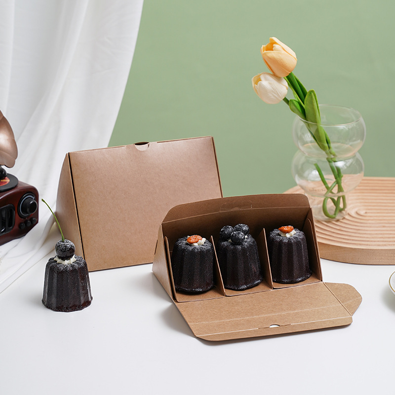 三角形牛皮纸小蛋糕打包盒