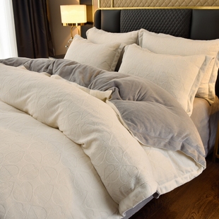 珊瑚绒四件套冬季高档加厚保暖婴儿绒冬天床单被套床笠款床上用i.