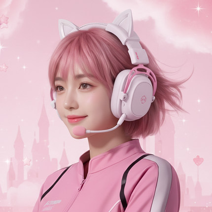 漫步者G5无线猫耳版游戏耳机电竞头戴式台式机电脑笔记本有线带麦