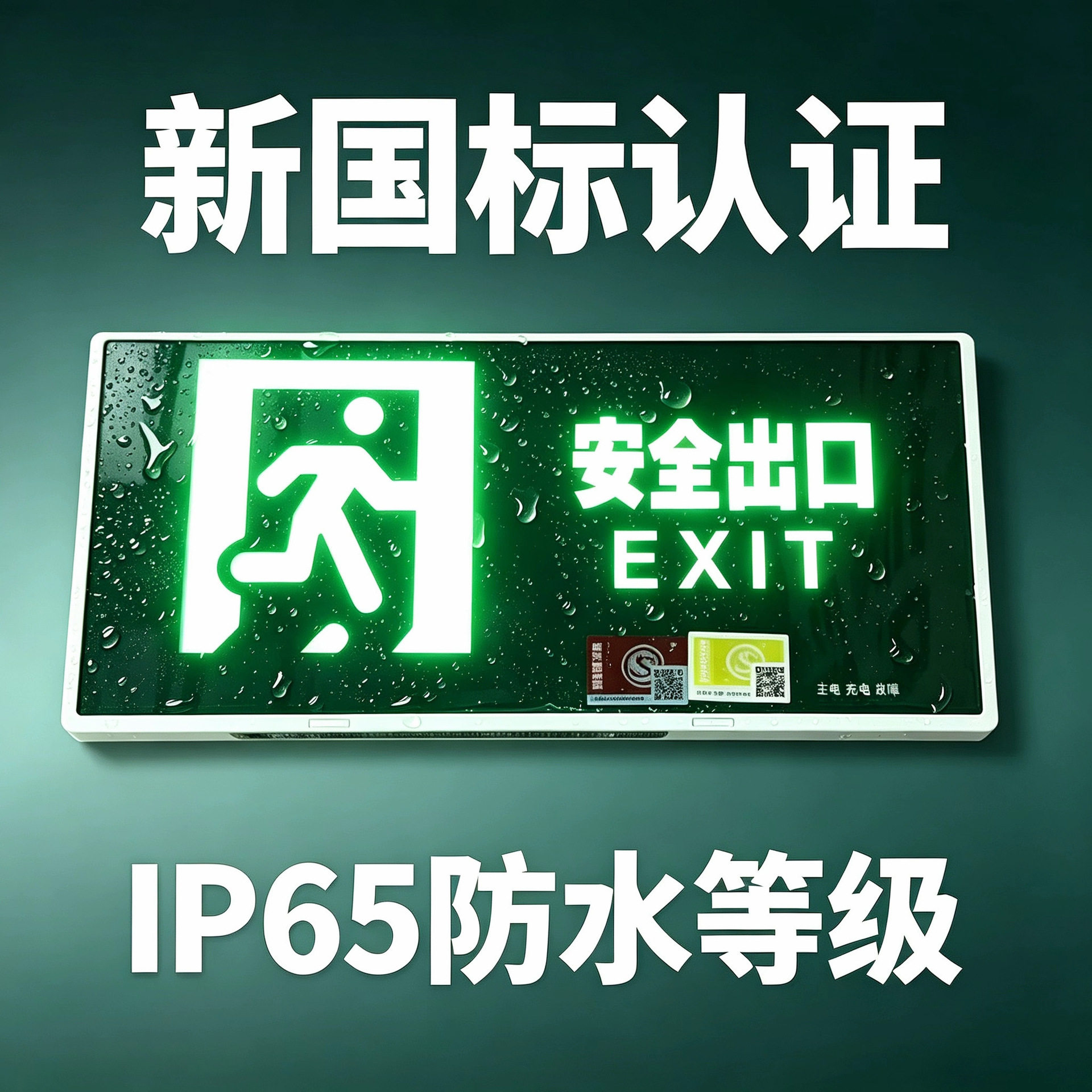 现货包邮新国标消防标志灯应急照明灯疏散指示安全逃生出口指示牌