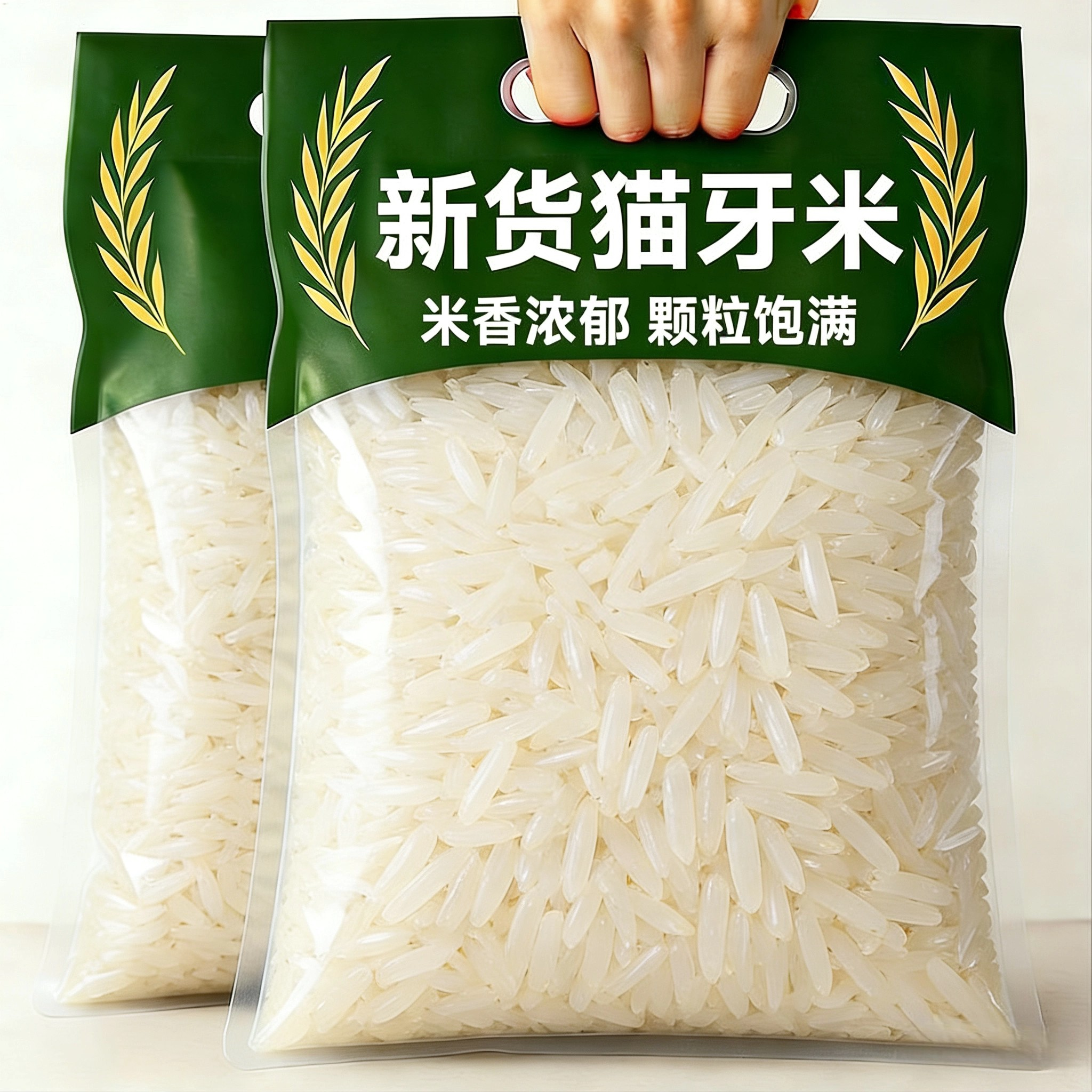 【猫牙米批发价】正宗长粒香米象牙米软糯香甜无抛光大米煲仔饭