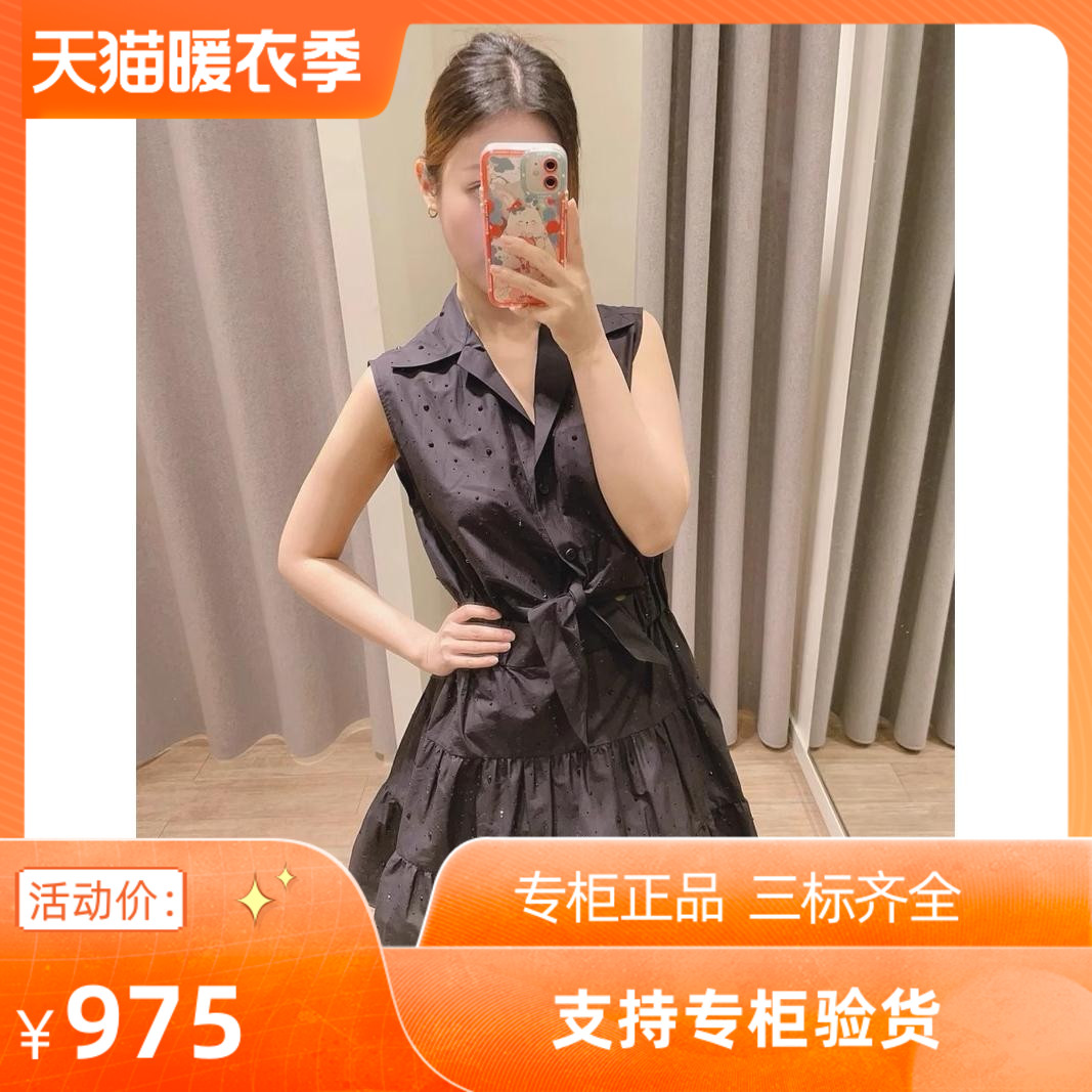 2024春夏新款饰钻系结露腰