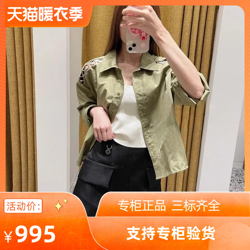 2024秋季新款女装卡其绿设