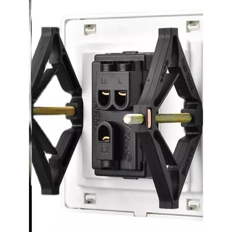 固定面墙插座卡扣丝底底盒固定器墙面面板电源支架开关内盒渐