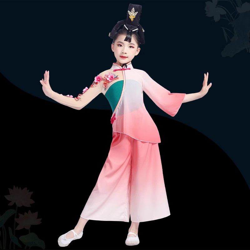 儿童古典舞蹈服装女飘逸练功表演服唯舞独尊荷花奖秀影叠香演出服