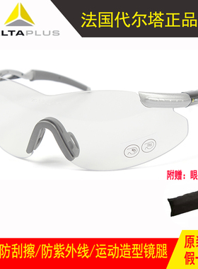 法国代尔塔101109护目镜豪华防护防雾防冲击防刮擦防喷溅飞沫口水