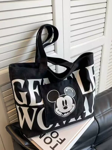 Вместительная и большая сумка через плечо, японский мультяшный шоппер, сумка на одно плечо, барсетка, льняная сумка для матери и ребенка