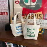 Брендовый шоппер, универсальный мобильный телефон, портативная система хранения для выхода на улицу, вместительная и большая льняная сумка, коллекция 2022, в корейском стиле