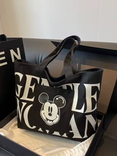 Вместительная и большая сумка через плечо, японский мультяшный шоппер, сумка на одно плечо, барсетка, льняная сумка для матери и ребенка